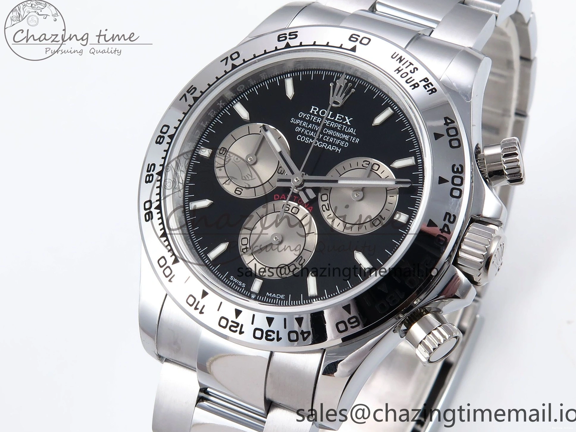 0402 Daytona 126509 QF 1:1 Best Edition Black Silver Dial on SS Bracelet SH4131 V6 (Gain Weight） DailyWear 1007